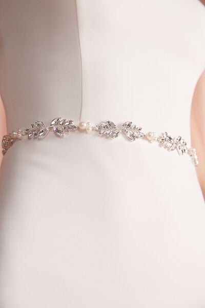 Belt with pearls and strass