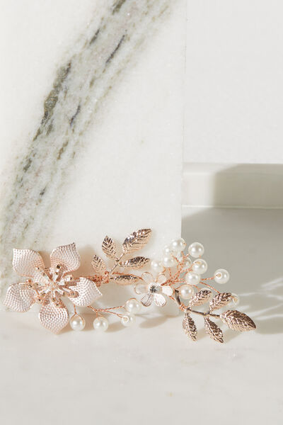 Floral and Foliage Ramage Hair Clip