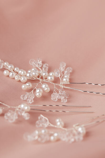 Hair pins with pearls and chrystals