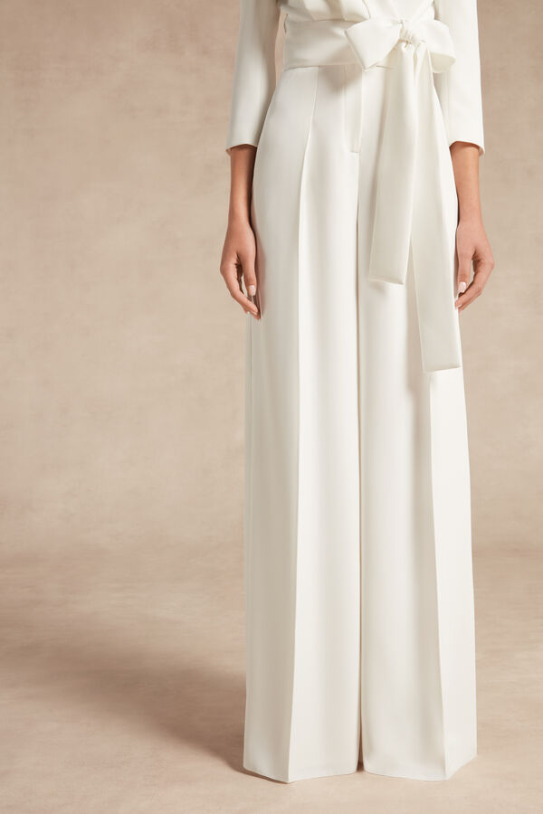 Crêpe Couture Palazzo Trousers
