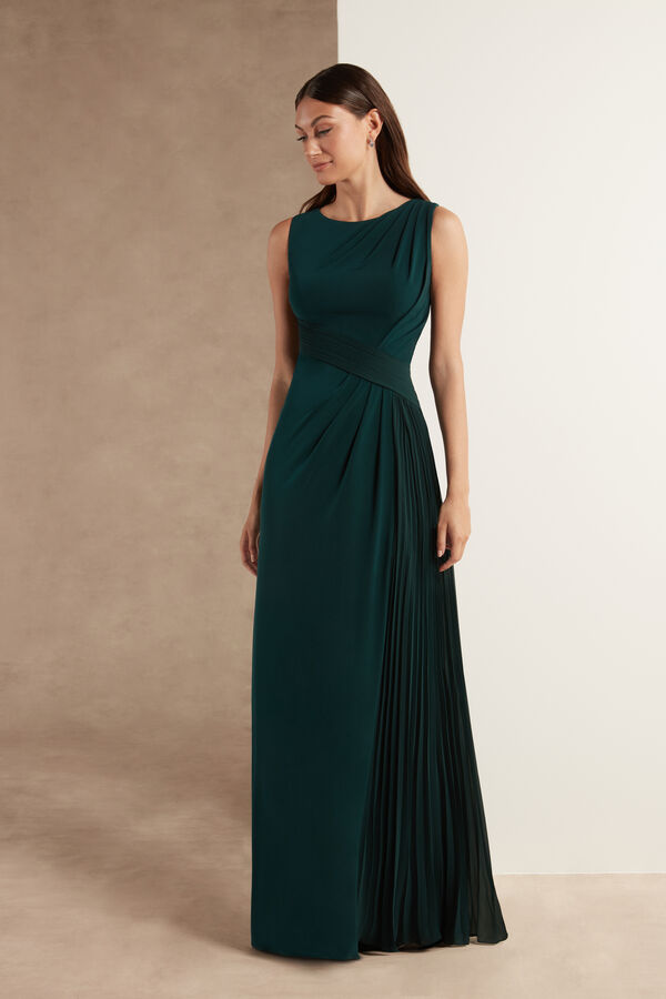 Jersey Dress with Asymmetrical Draping