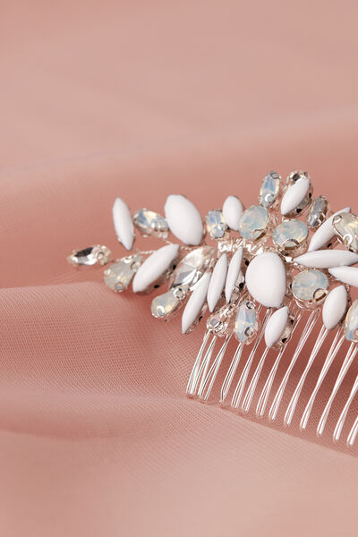 Pearl and strass comb