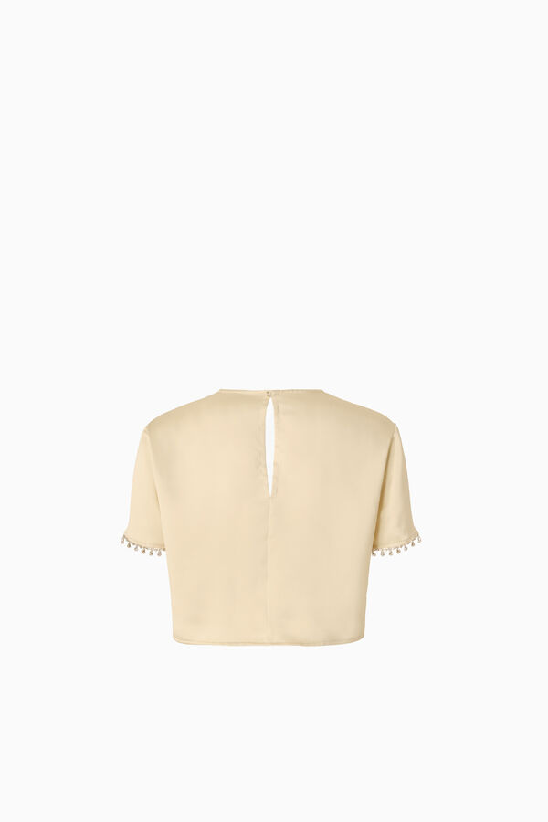 T-shirt con maniche corte gioiello