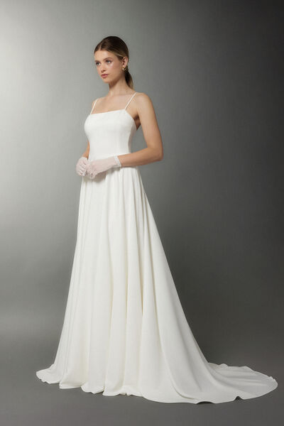 Bodice with rounded neckline