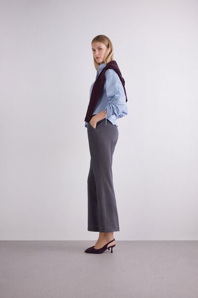 Stretch Twill Cigarette Trousers