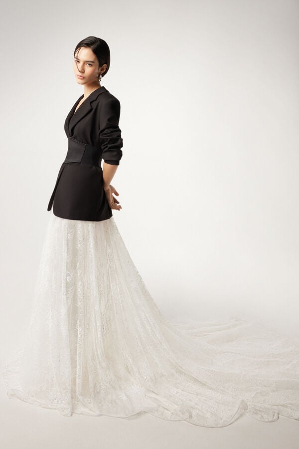 Chantilly lace skirt
