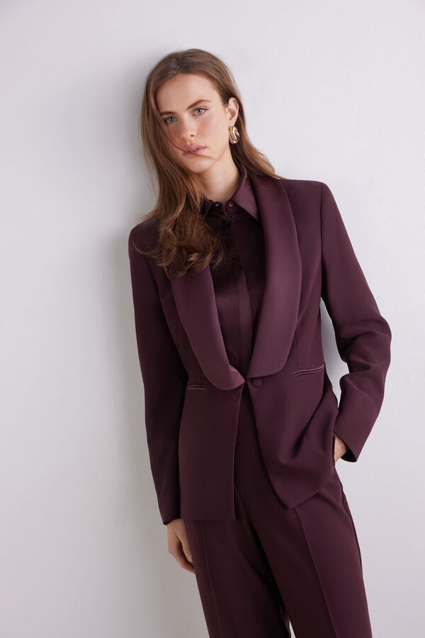 Blazer com lapela brilhante