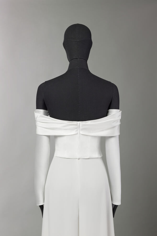 Bustier em satin brilhante