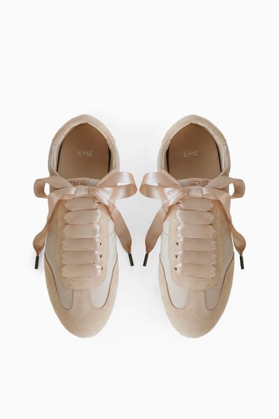 Satin and Suede Sneakers