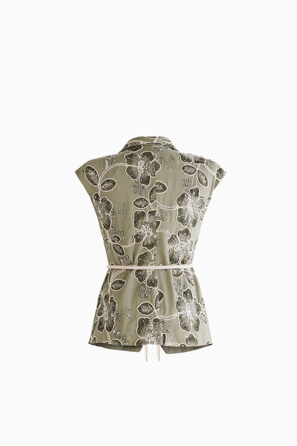 Veste sans manches brod&eacute;e