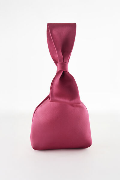 Handle bag in raso