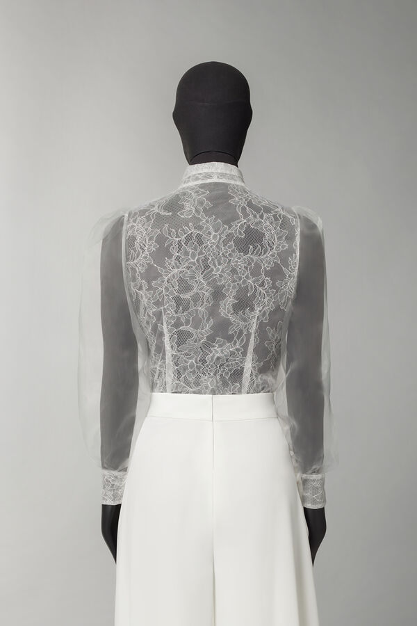 Chemisier en Organza avec N&oelig;ud
