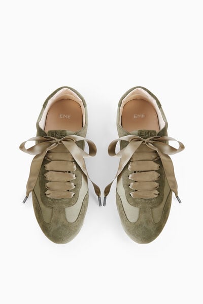 Satin and Suede Sneakers