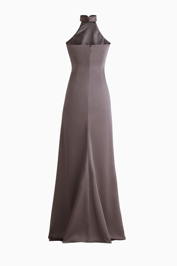 Langes Neckholderkleid aus Cr&ecirc;pe