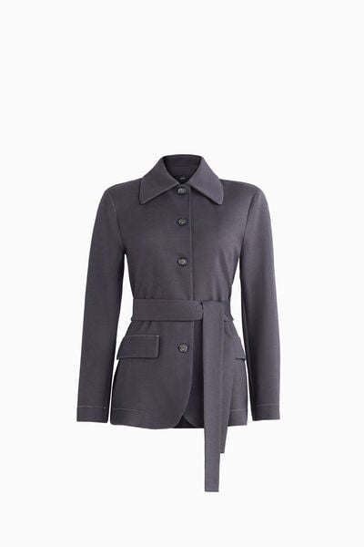 Giacca monopetto in twill stretch