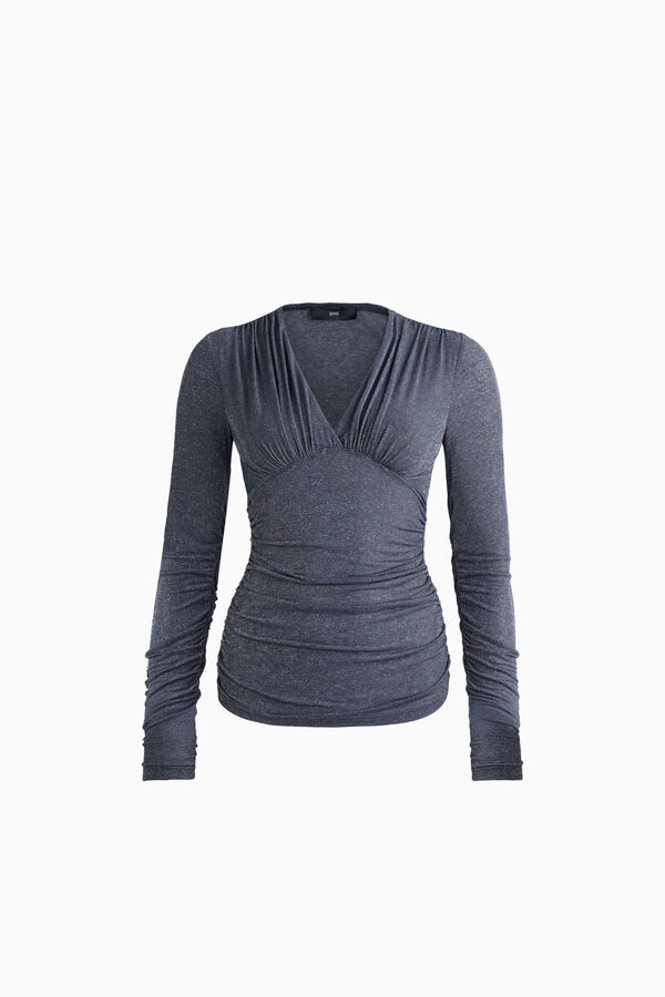 Liniertes Jersey-T-Shirt