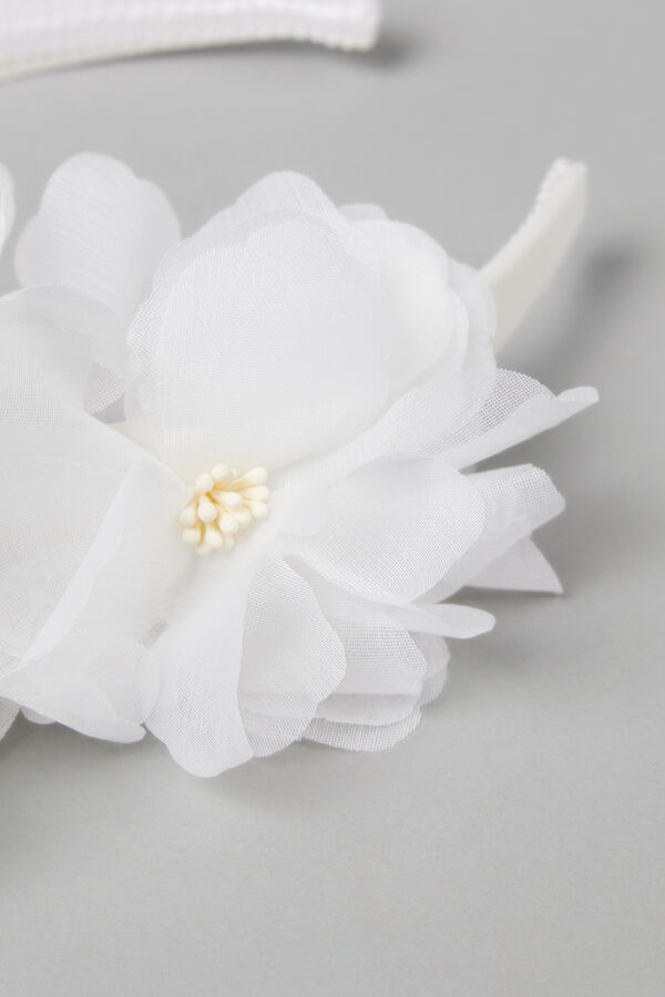 Bandolete em cetim com flores