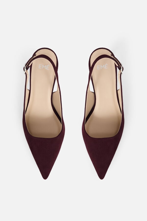 Suede slingbacks