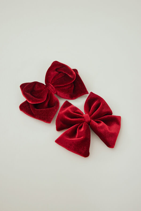 Clip scarpe con fiocco in velluto