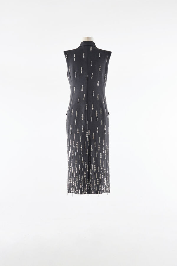 Gilet Long Brodé