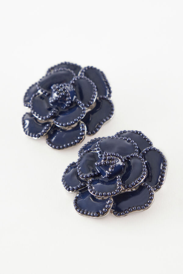 Enamelled Camellia Clip