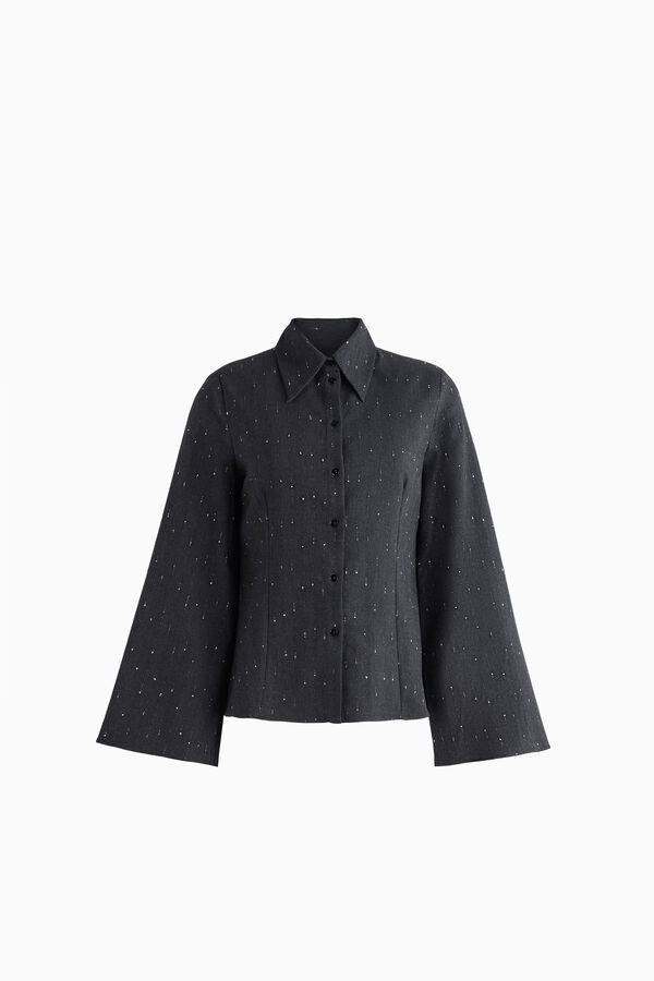 Lurex pinstripe shirt