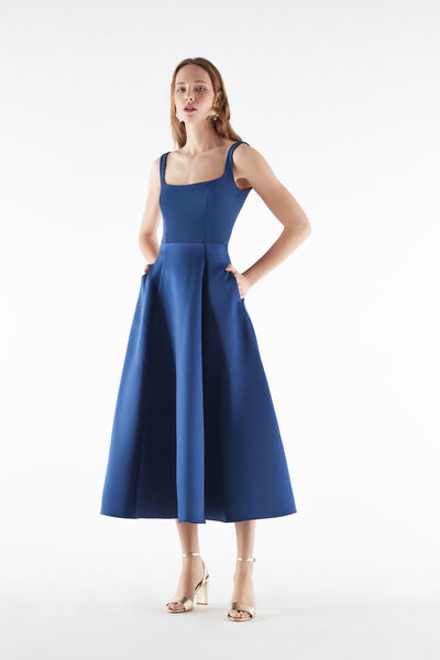 Jupe midi en satin