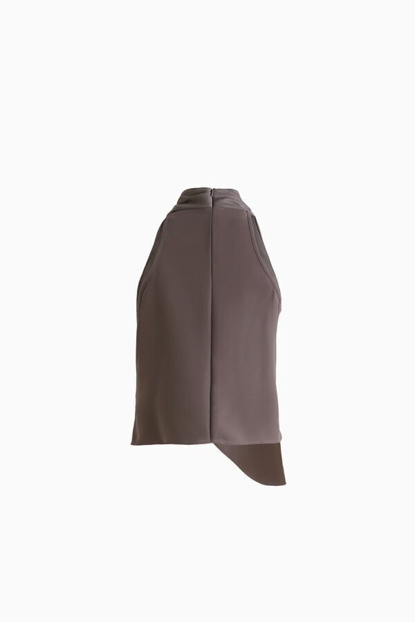 Top halter de sat&eacute;n