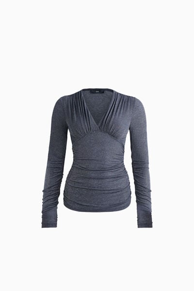 Laminated jersey t-shirt