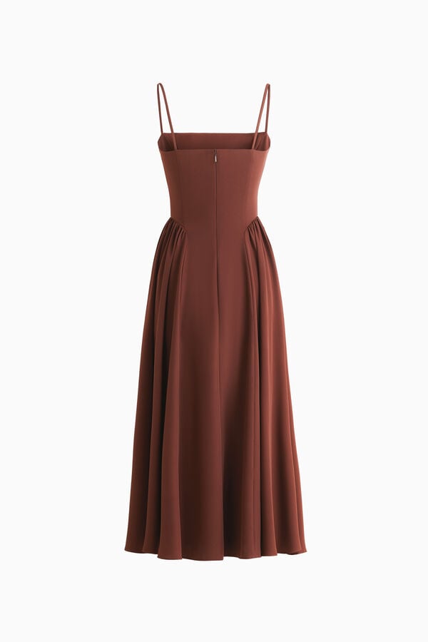 Midikleid mit gerafftem Rock