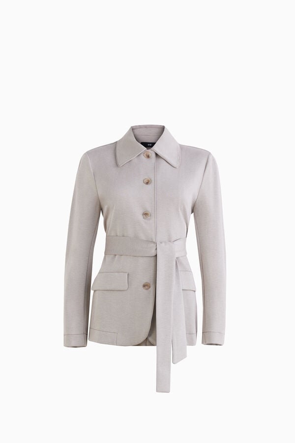 Einreihige Stretch-Twill-Jacke