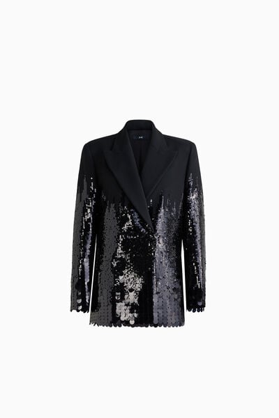 Jaqueta oversize de flanella amb lluentons