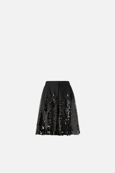 Flannel Bermuda Shorts with Sequins