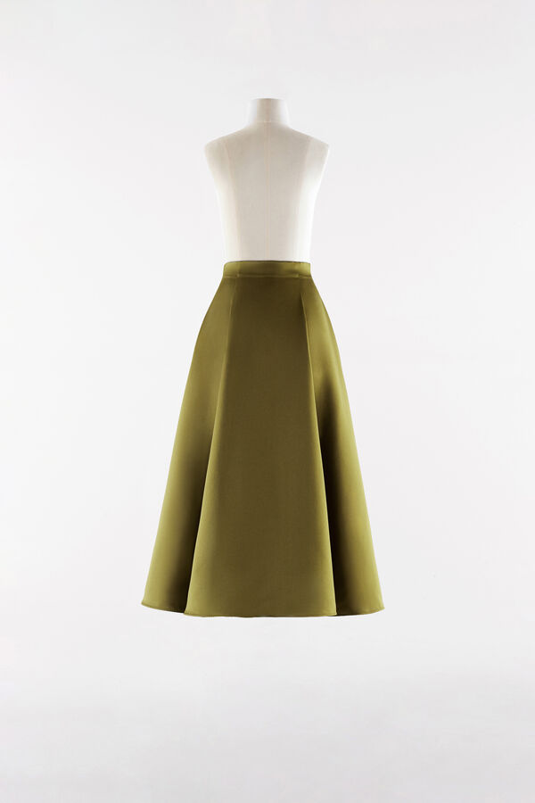 Jupe midi en satin