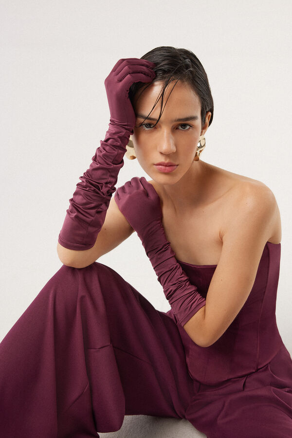 Gants en satin
