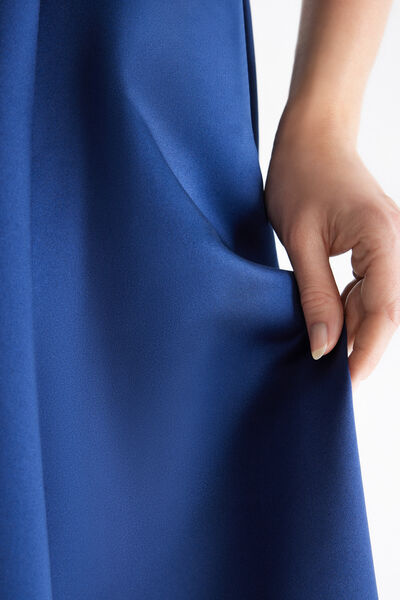 Jupe midi en satin