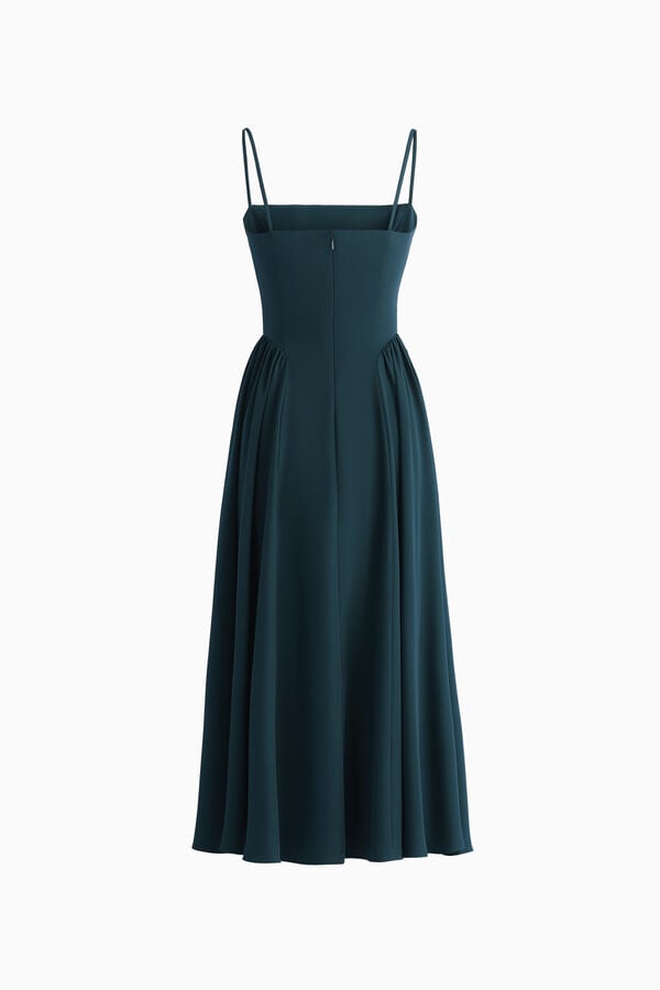 Midikleid mit gerafftem Rock