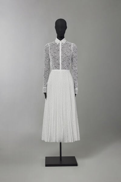 Plissé skirt in lace