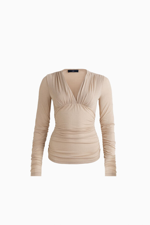 Liniertes Jersey-T-Shirt