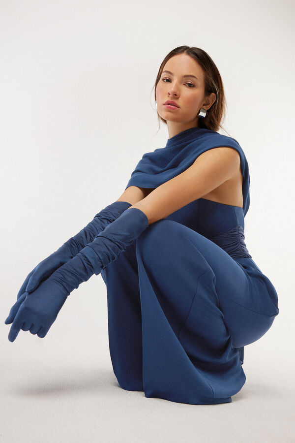 Satin gloves