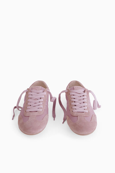 Satin and Suede Sneakers
