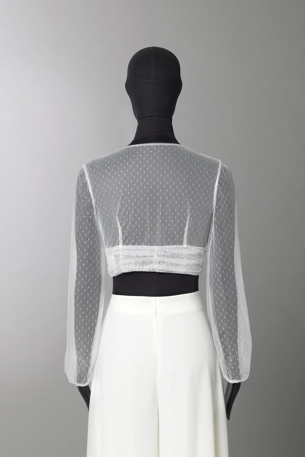 Tulle bolero with polka dots