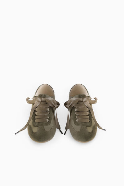 Satin and Suede Sneakers