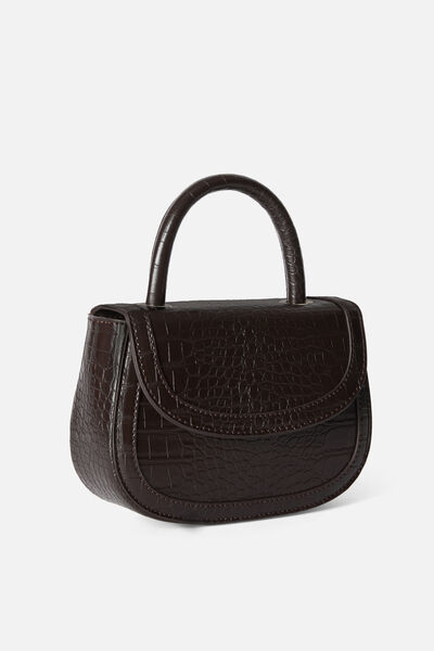 Crocodile print mini handbag