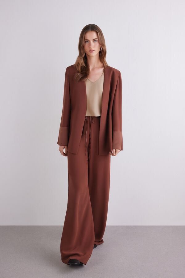 Soft wide-leg trousers