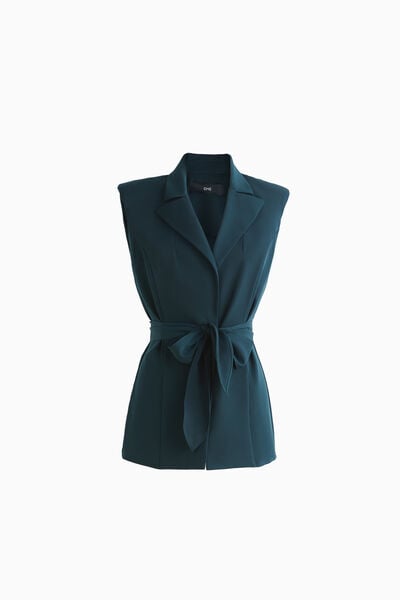 Long sleeveless jacket