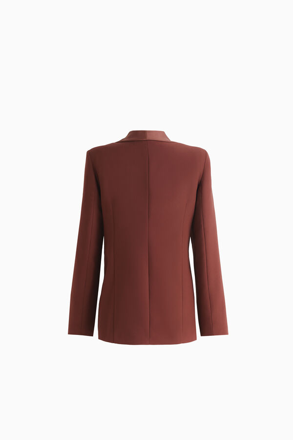 Blazer mit gl&auml;nzendem Revers