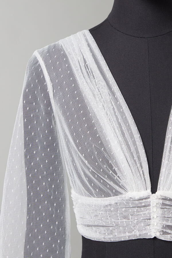 Tulle bolero with polka dots