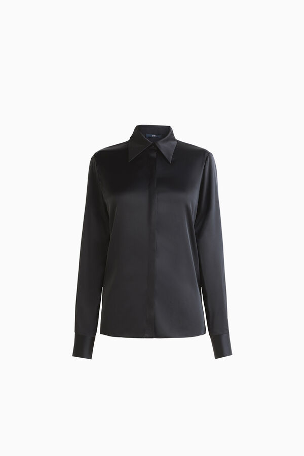 Camicia in raso con colletto