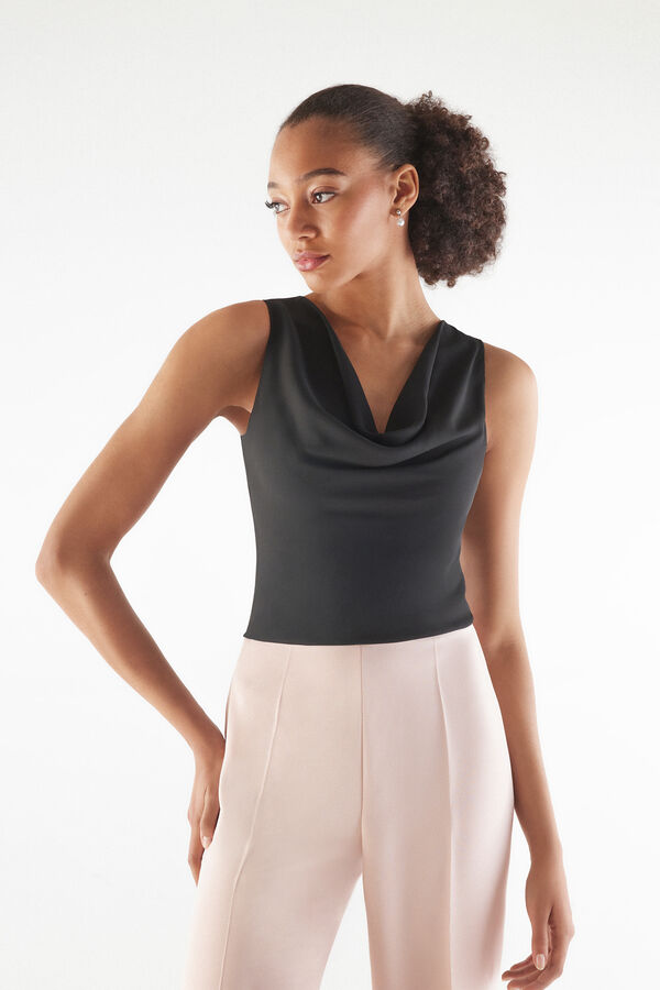 Top with Hooded Neckline